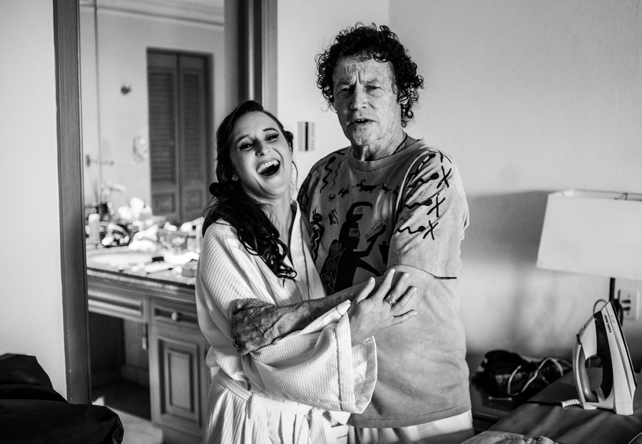 Bride and her father moment