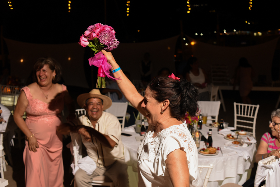 La ganadora del ramo